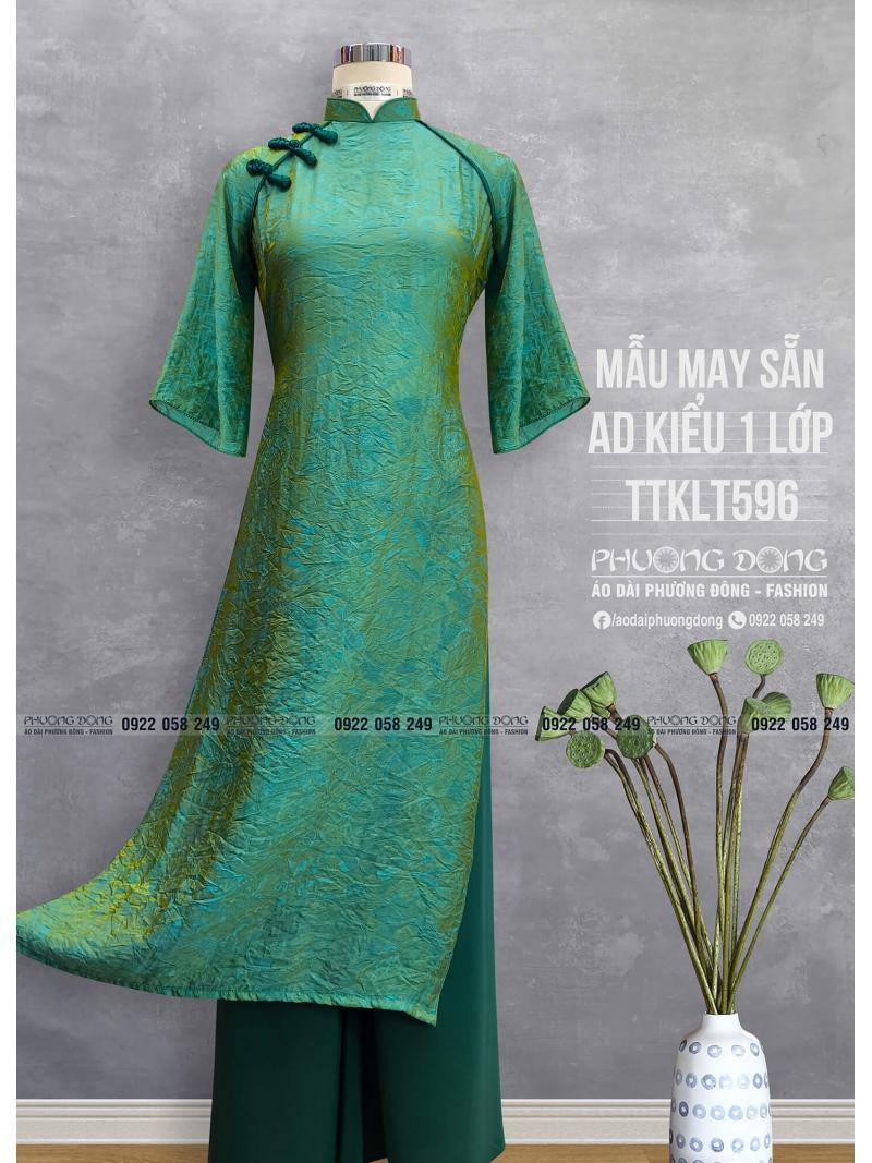 Áo Dài Phom Trẻ Gấm Lụa Phom Suông TTKLT596